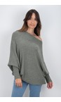 Amazing Woman Grey Marl Emilie Grey Marl Asymmetric Draped Jumper  