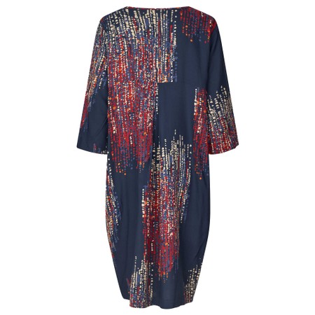 Masai Clothing MaNodetta Print Dress - Red