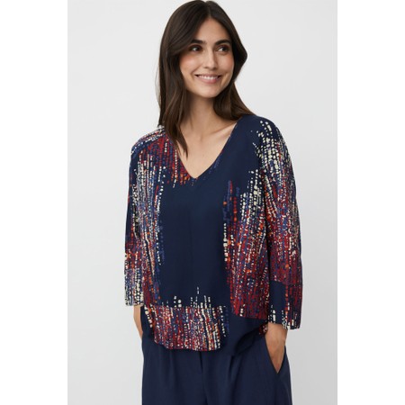 Masai Clothing MaBenika Print Top - Red