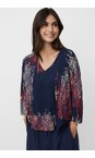 Masai Clothing Red Dahlia MaBenika Print Top  