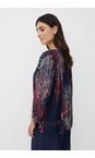 Masai Clothing Red Dahlia MaBenika Print Top  