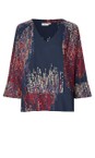 Masai Clothing Red Dahlia MaBenika Print Top  