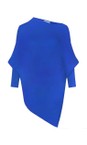 Amazing Woman Blusa Blue Emilie Blusa Blue Asymmetric Draped Jumper  