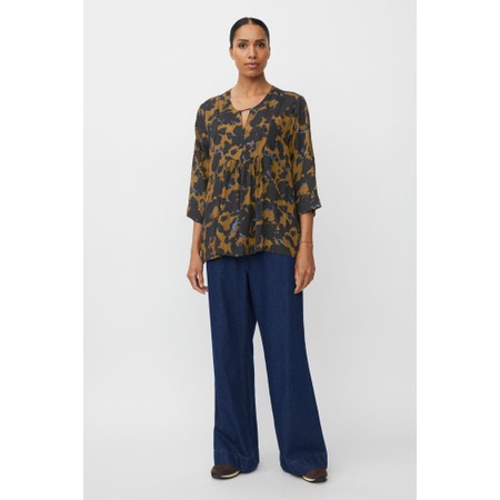 Masai Clothing MaDurion Print Top - Brown