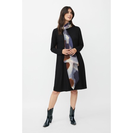 Masai Clothing MaAjaksa Wool Mix Print Scarf - Blue