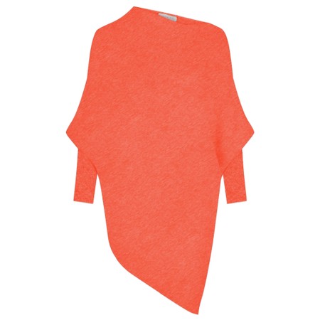 Amazing Woman Emilie Summer Orange Asymmetric Draped Jumper - Orange
