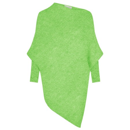 Amazing Woman Emilie Summer Green Asymmetric Draped Jumper - Green