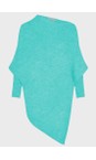 Amazing Woman Summer Turquoise Emilie Summer Turquoise Asymmetric Draped Jumper  