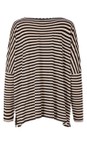 Masai Clothing Black  MaBarr Jersey Stripe Top  