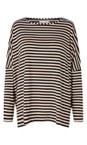 Masai Clothing Black  MaBarr Jersey Stripe Top  