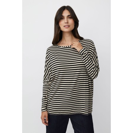 Masai Clothing MaBarr Jersey Stripe Top - Black