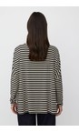 Masai Clothing Black  MaBarr Jersey Stripe Top  