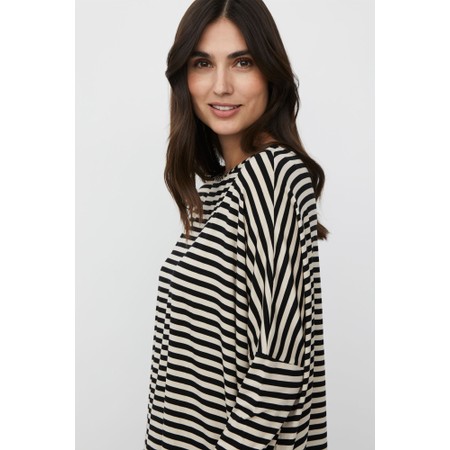 Masai Clothing MaBarr Jersey Stripe Top - Black