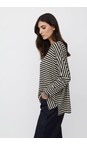 Masai Clothing Black  MaBarr Jersey Stripe Top  