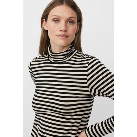 Masai Clothing MaBrooklyn Jersey Stripe Top - Black