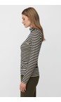 Masai Clothing Black  MaBrooklyn Jersey Stripe Top  
