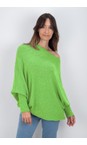 Amazing Woman Summer Green Emilie Summer Green Asymmetric Draped Jumper  