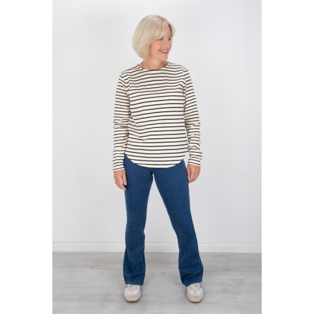 Robell Joella Denim Blue Stretch Flare Jean - Blue