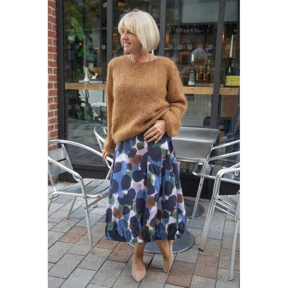 Masai Clothing MaSucela Navy Blazer Print Skirt Navy Blazer