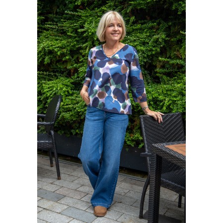 Mos Mosh Dara Mid Blue Deco Jean - Blue