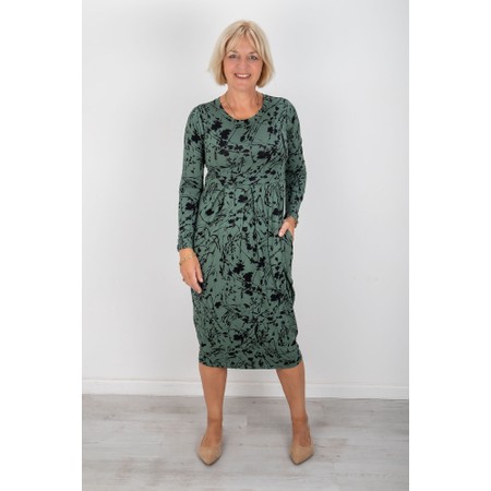 Masai Clothing MaNamo Duck Green Jersey Print Dress - Green