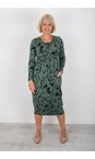 Masai Clothing Duck Green MaNamo Duck Green Jersey Print Dress  
