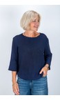 Masai Clothing Navy Blazer MaDarmi Basic Navy Boucle Top  