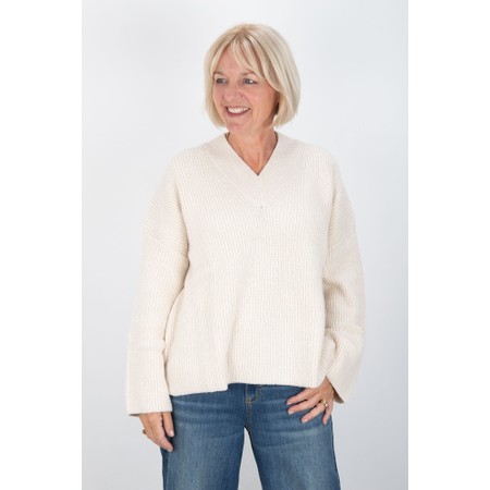 Masai Clothing MaFayima Whitecap Knit Mix Top - Off-White