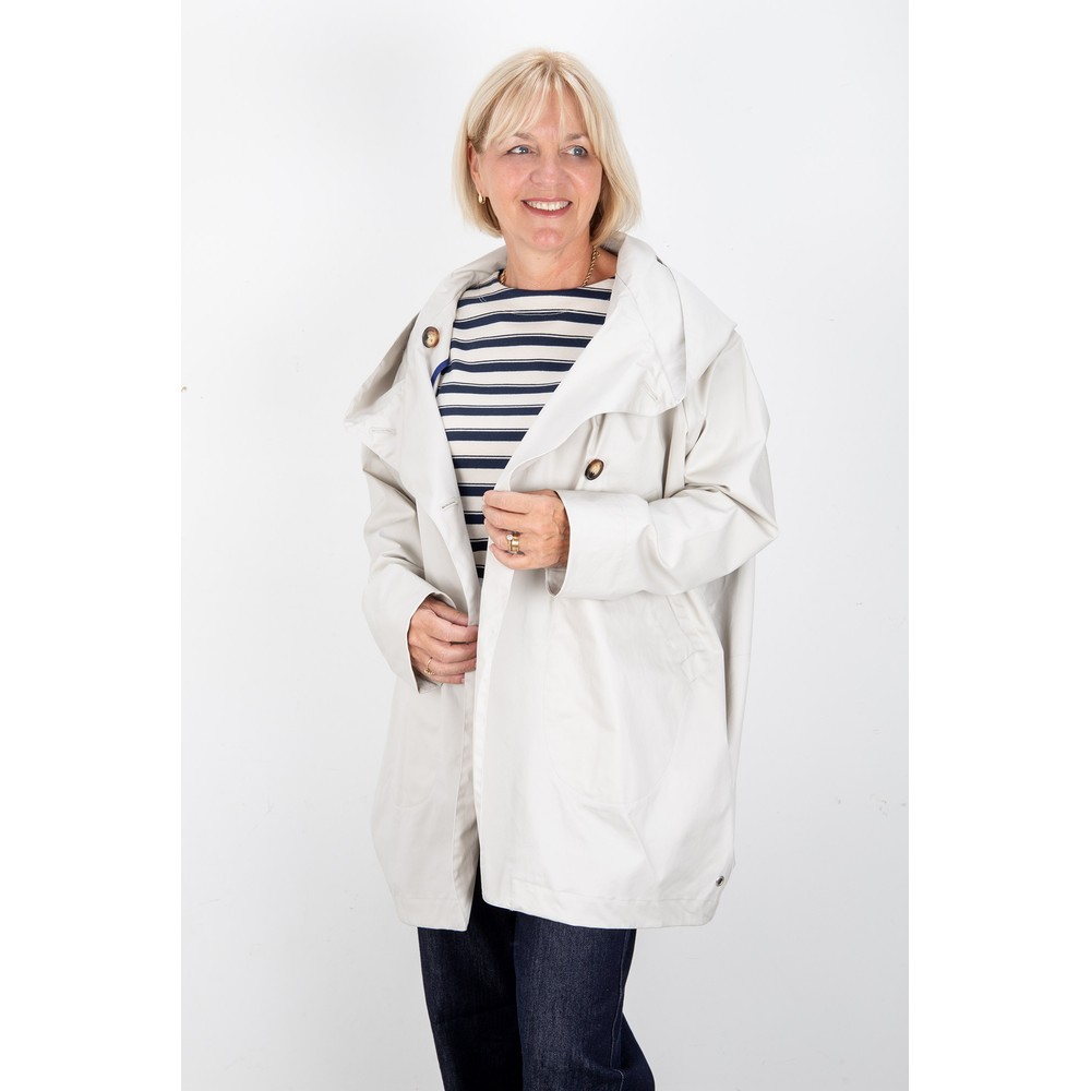 Pret Pour Partir Paola Craie Cow Waterproof Hooded Parka Coat Craie