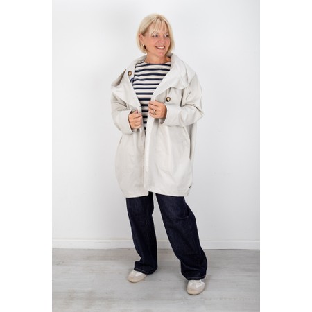 Pret Pour Partir Paola Craie Cow Waterproof Hooded Parka Coat - Beige