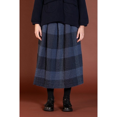 Mama B Pesci Notte Check Full Skirt - Blue