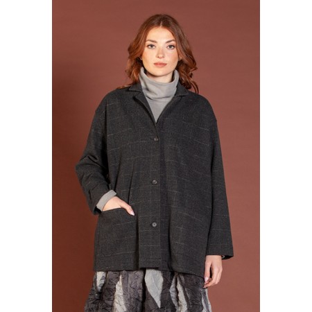 Mama B Cereale J Antracite Jacquard Check Jacket - Grey