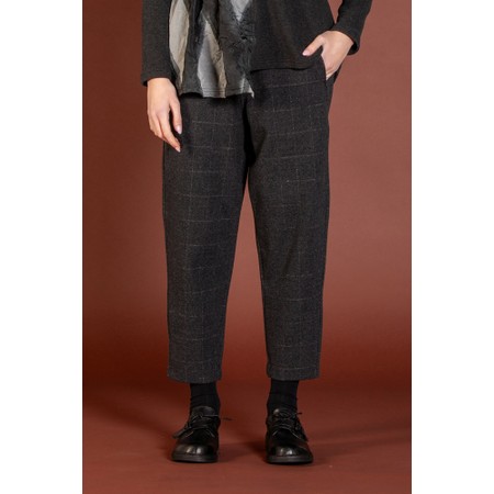 Mama B Terra J Jacquard Checked Trouser - Grey