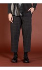 Mama B Antracite Terra J Jacquard Checked Trouser  