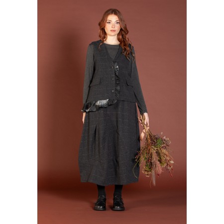 Mama B Ultima Jacquard Check Balloon Skirt - Grey