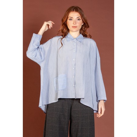 Mama B Accesa T Oversized Stripe Shirt - Blue
