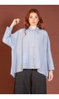 Mama B Blue Stripe Accesa T Oversized Stripe Shirt  