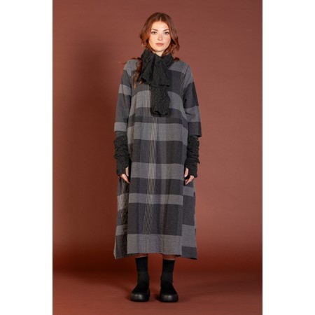 Mama B Reishi S Antracite Check Dress - Grey