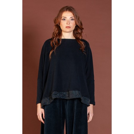 Mama B Bamboo Notte Tring Frill Jumper - Blue
