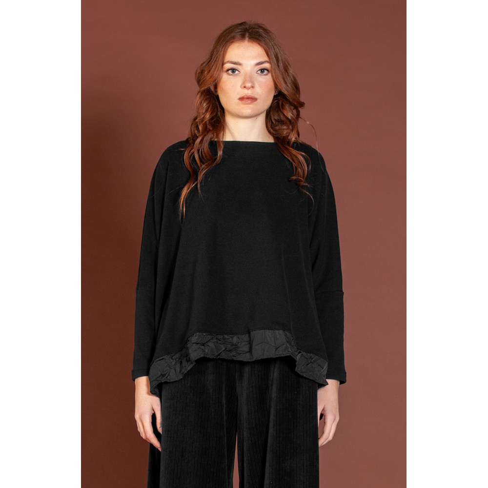 Mama B Bamboo Nero Tring Frill Jumper Nero