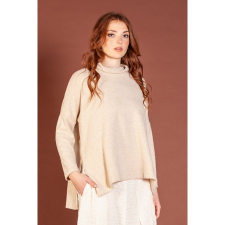 Mama B Dina Lievito Split Sides Jumper - Off-White