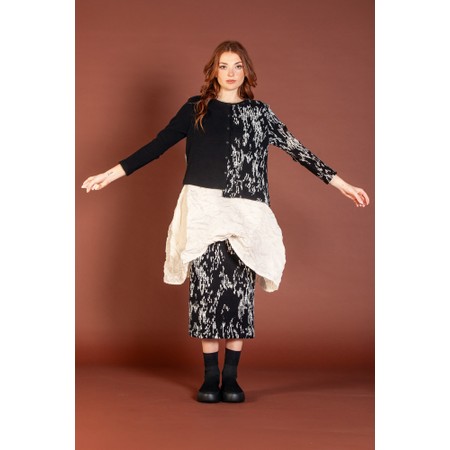 Mama B Inglese JD Jacquard Short Cardigan - Black