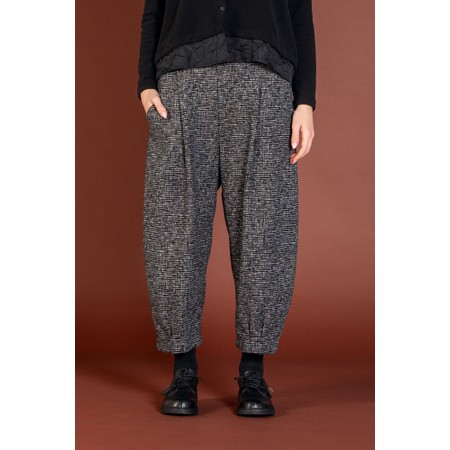 Mama B Bianco J Nero Jacquard Check Balloon Trouser - Black