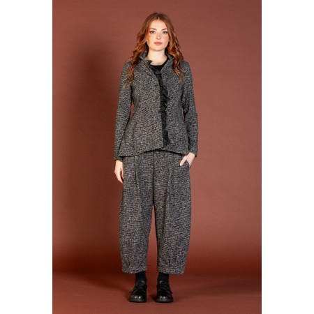 Mama B Bianco J Nero Jacquard Check Balloon Trouser - Black