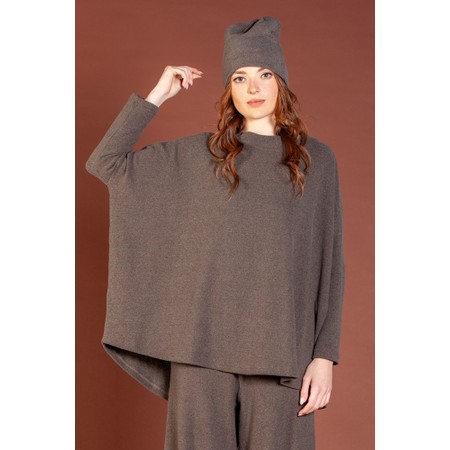 Mama B Spino U Moro Relaxed Plain Fleece Top - Brown