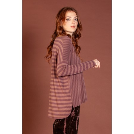 Mama B Virgi Riga Cipolla Relaxed Stripe Top - Brown