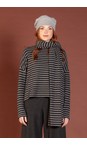 Mama B Riga Antracite Alison R Riga Antracite Stripe Fleece Jumper  