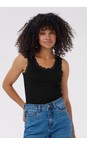 KAFFE Black Deep Aomi Black Deep Vest Top  