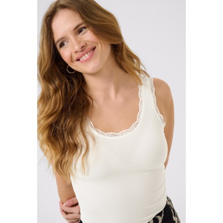 KAFFE Aomi Chalk Vest Top - Bronze