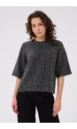 KAFFE Dark Grey Mel Aemilie Cropped Knit Pullover  